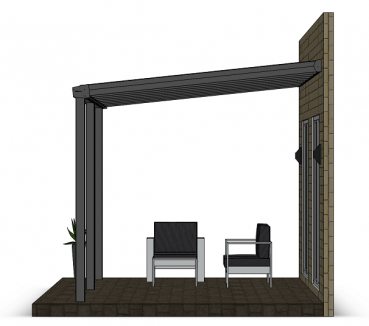 Preview: Überdachung mit VSG 8,76 mm matt, 6 x 3 m